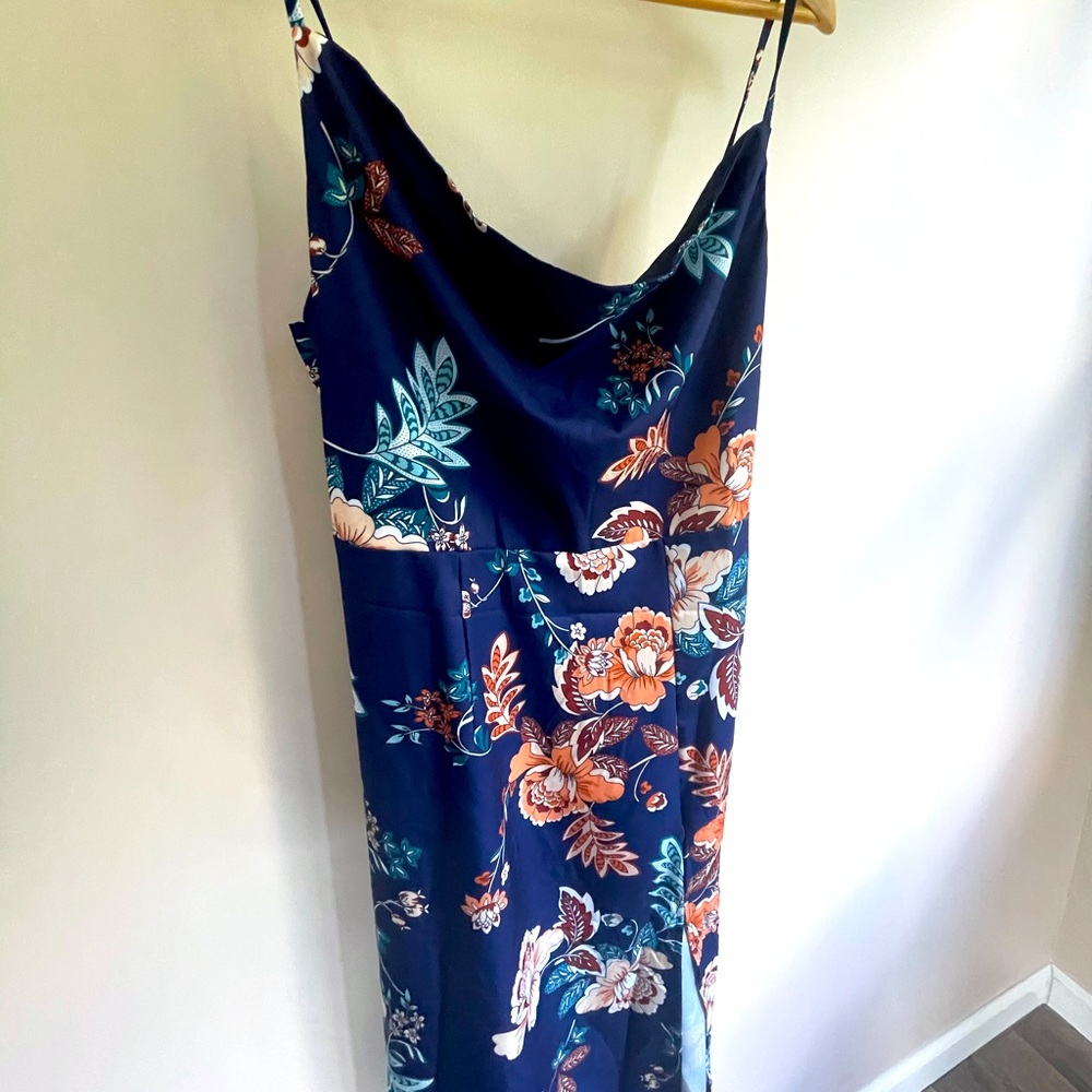 NWOT Shein Dress, Size Small, blue floral dress